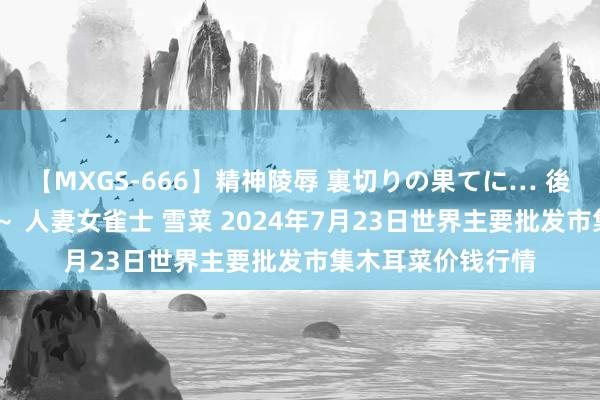 【MXGS-666】精神陵辱 裏切りの果てに… 後編 ～性奴隷契約～ 人妻女雀士 雪菜 2024年7月23日世界主要批发市集木耳菜价钱行情
