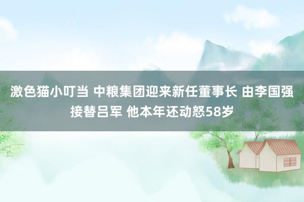 激色猫小叮当 中粮集团迎来新任董事长 由李国强接替吕军 他本年还动怒58岁