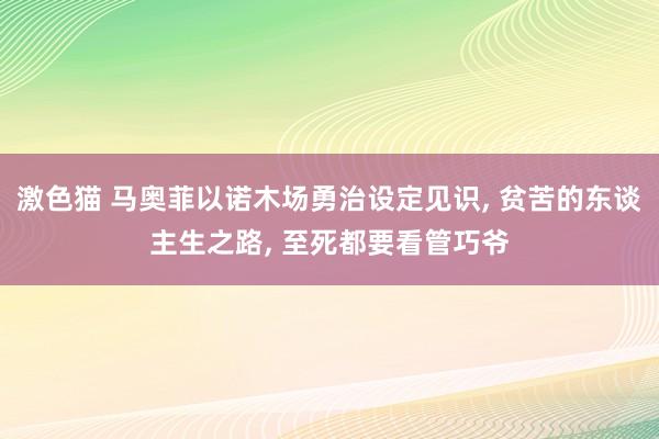 激色猫 马奥菲以诺木场勇治设定见识， 贫苦的东谈主生之路， 至死都要看管巧爷