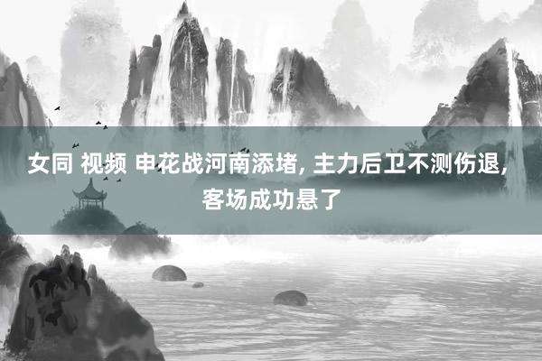 女同 视频 申花战河南添堵， 主力后卫不测伤退， 客场成功悬了