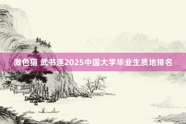 激色猫 武书连2025中国大学毕业生质地排名
